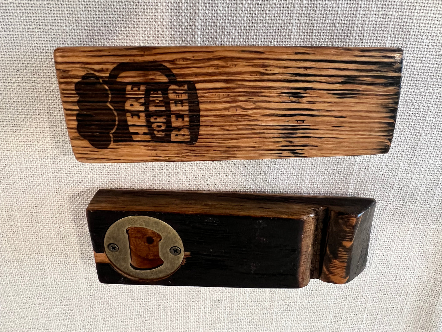 Bourbon Barrel Stave Bottle Opener, Short