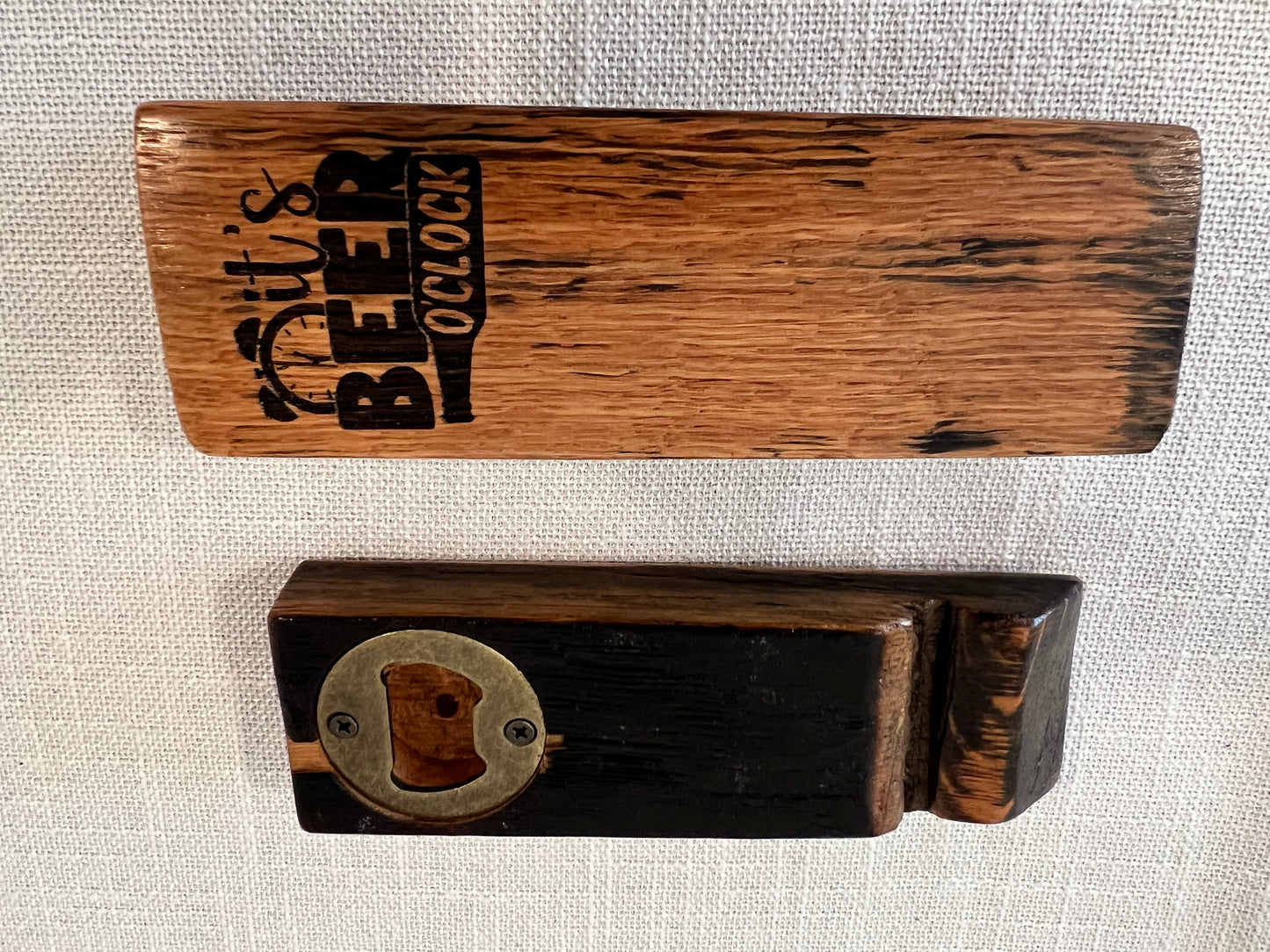 Bourbon Barrel Stave Bottle Opener, Short