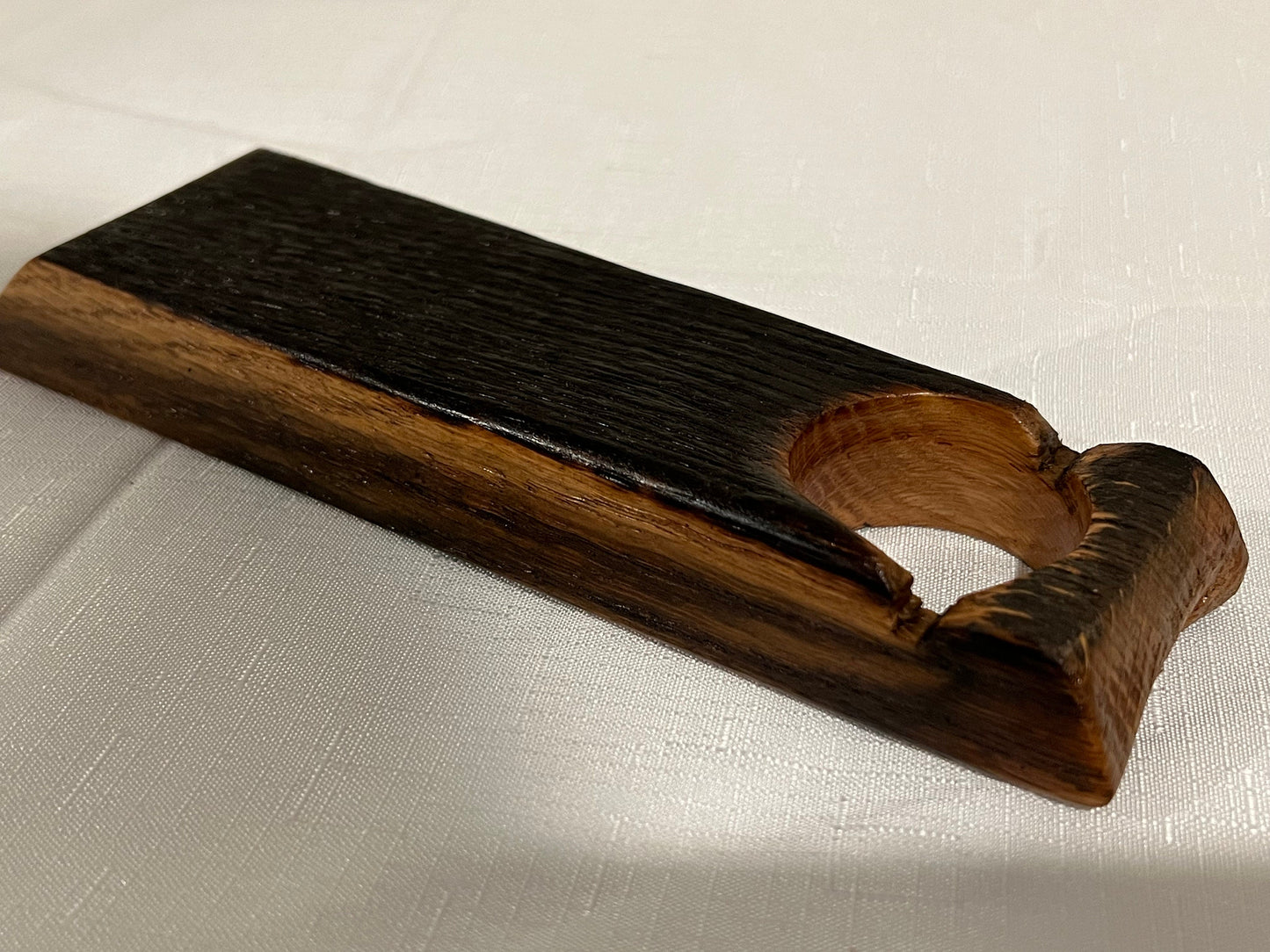 Floating Wine Bottle Holder, Made from whiskey barrel staves
