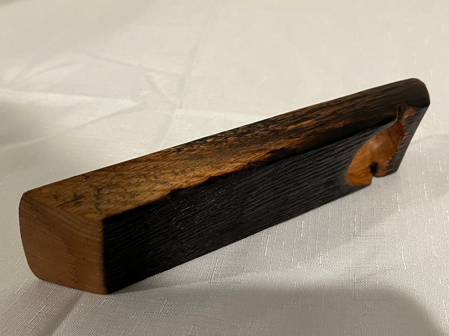 Floating Wine Bottle Holder, Made from whiskey barrel staves