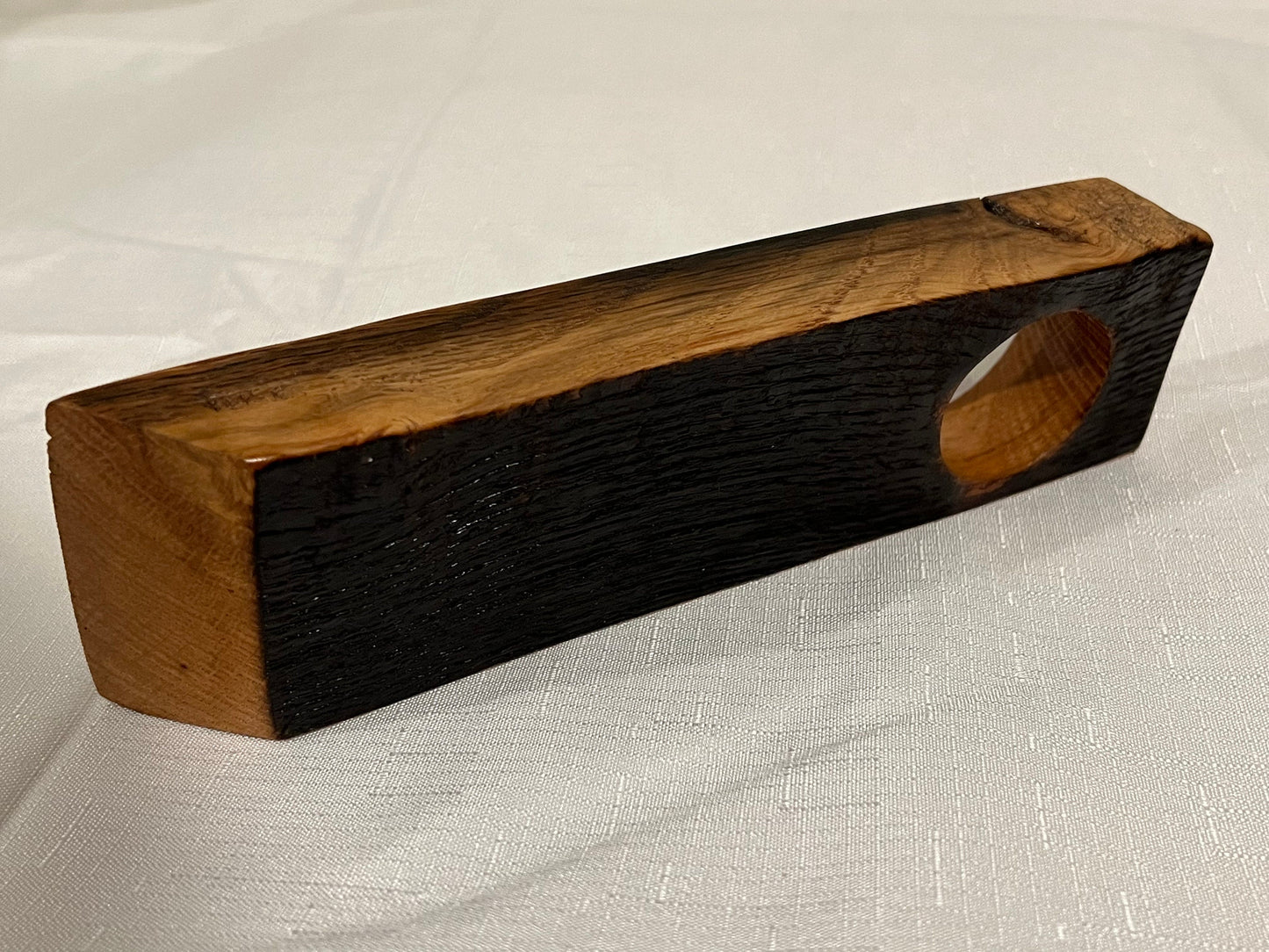 Floating Wine Bottle Holder, Made from whiskey barrel staves