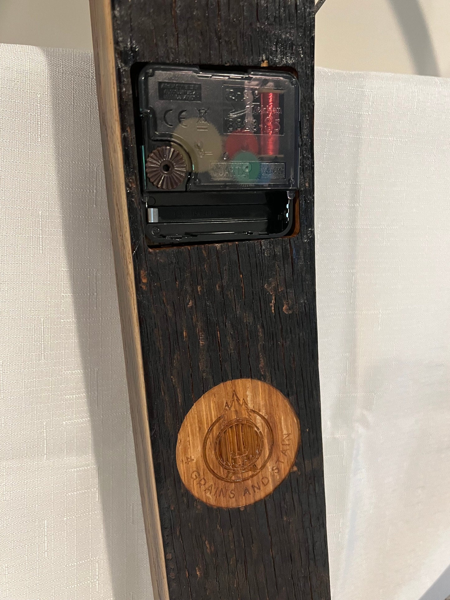 Wall Clock, bourbon barrel, whiskey barrel, 23 3/4" diameter