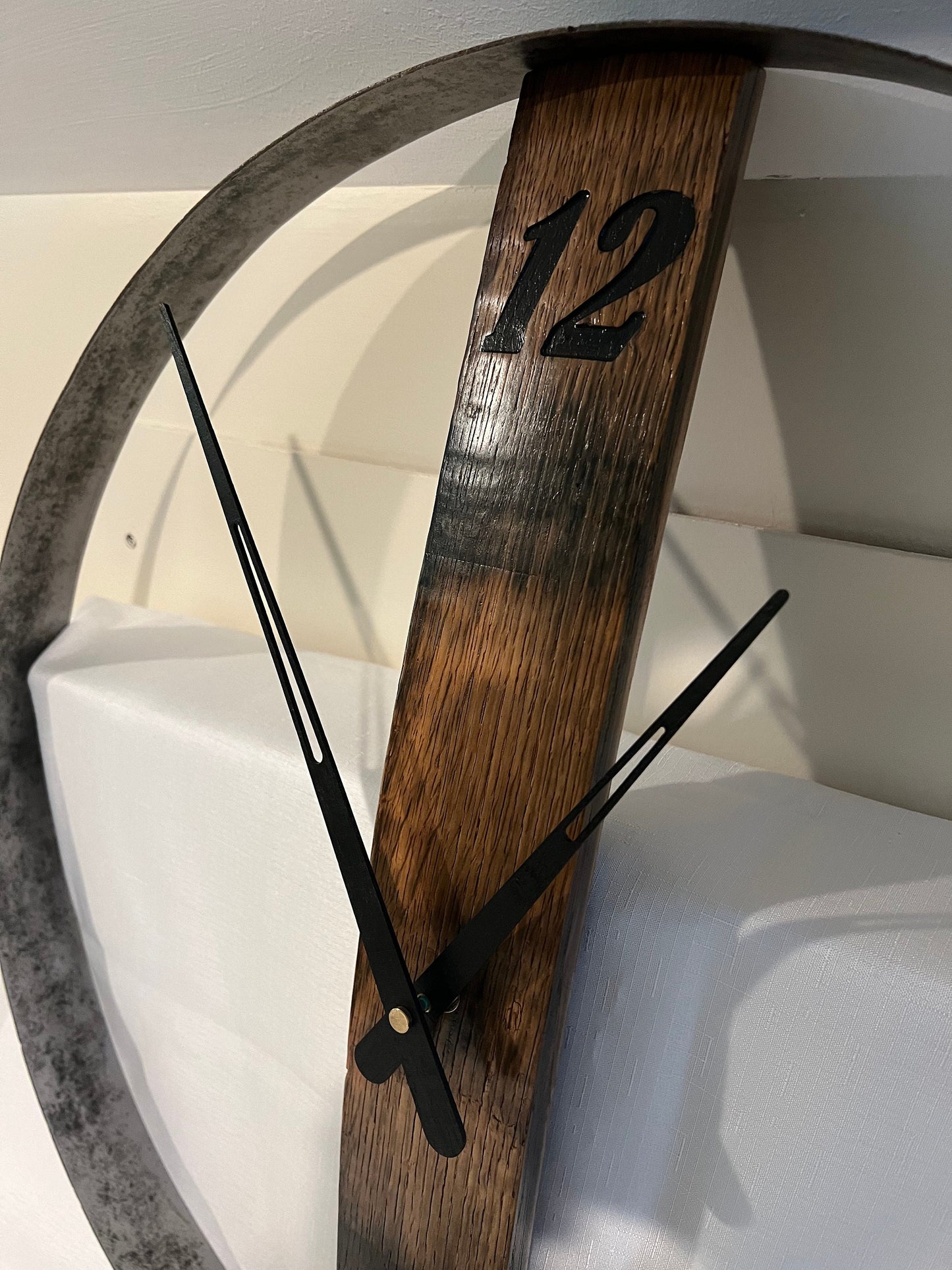 Wall Clock, bourbon barrel, whiskey barrel, 23 3/4" diameter