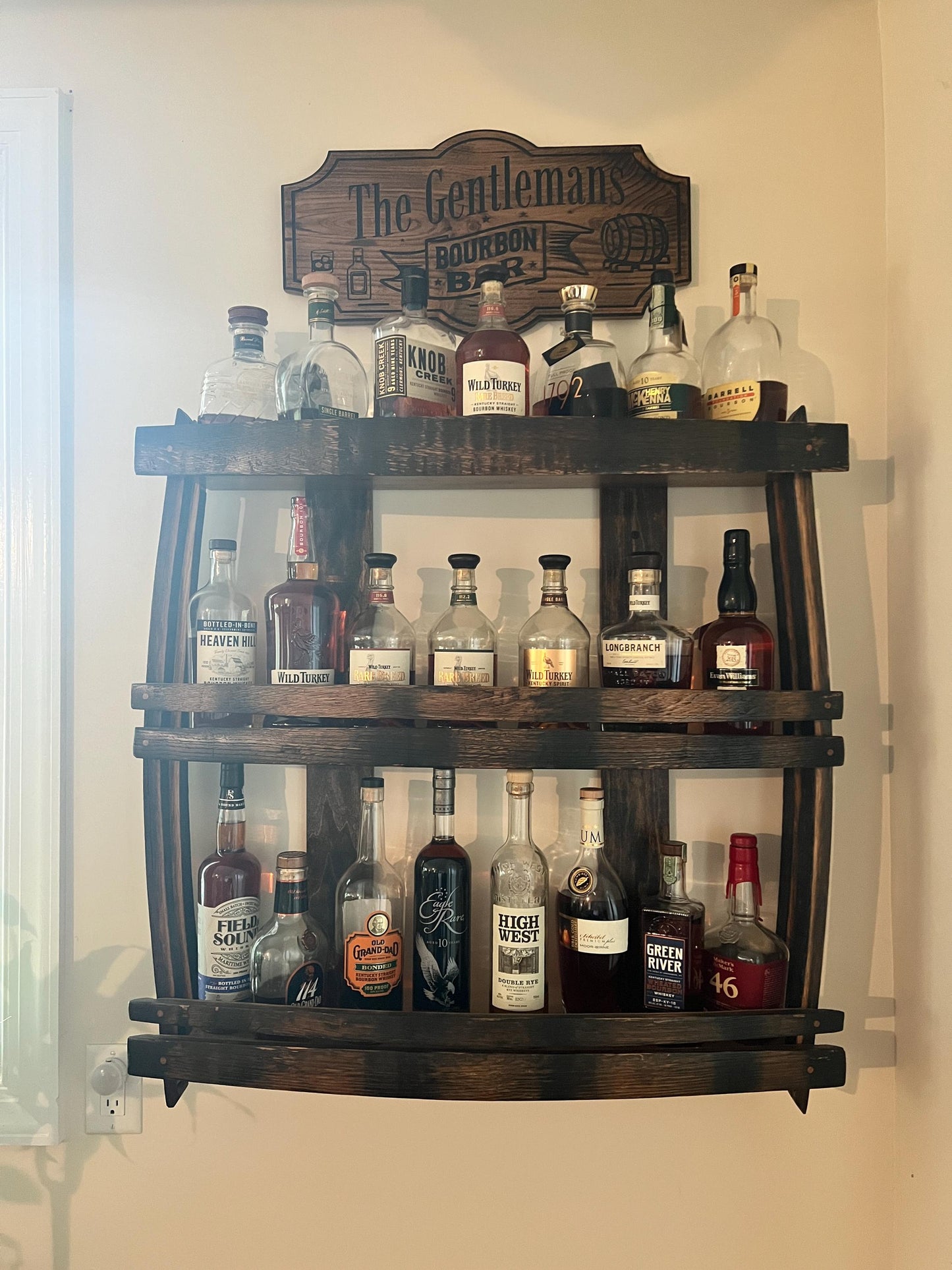 Personalized Wooden Bourbon Bar sign 22x11