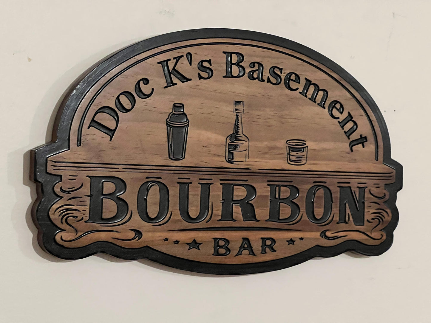 Personalized Wooden Bourbon Bar sign