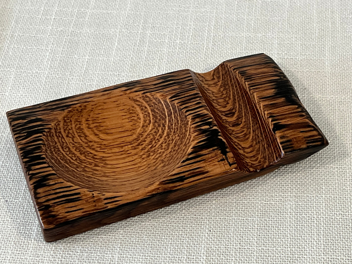 Bourbon Barrel Cigar Rest with Ashtray / Whiskey Barrel Ashtray