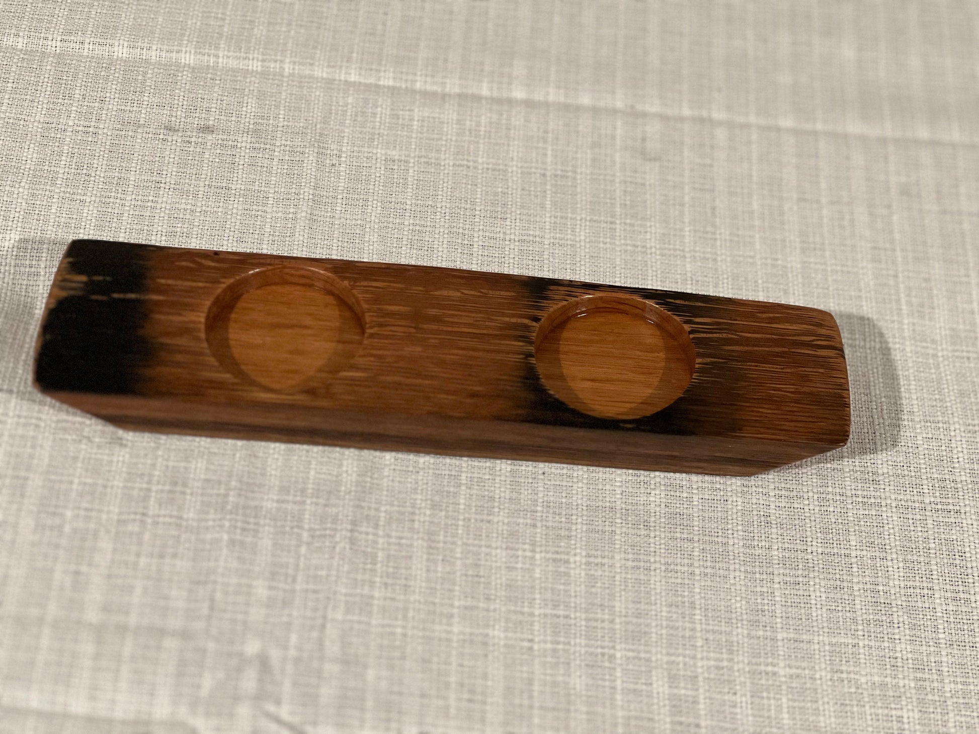 Tea light holder. including tea light glass and tea light, 2 light option