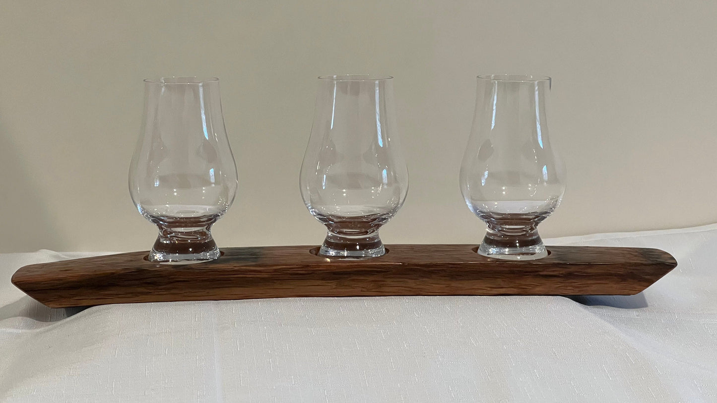 Bourbon Barrel Stave Whiskey Flight Board