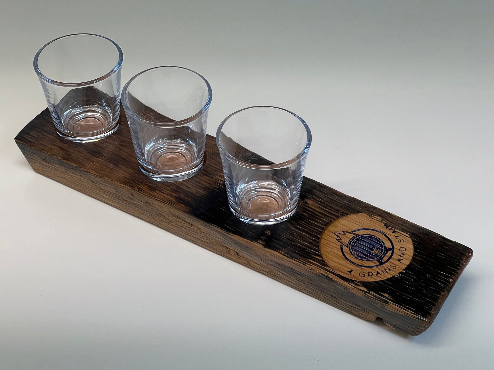 3 Shot Flight Board, whiskey stave flight board