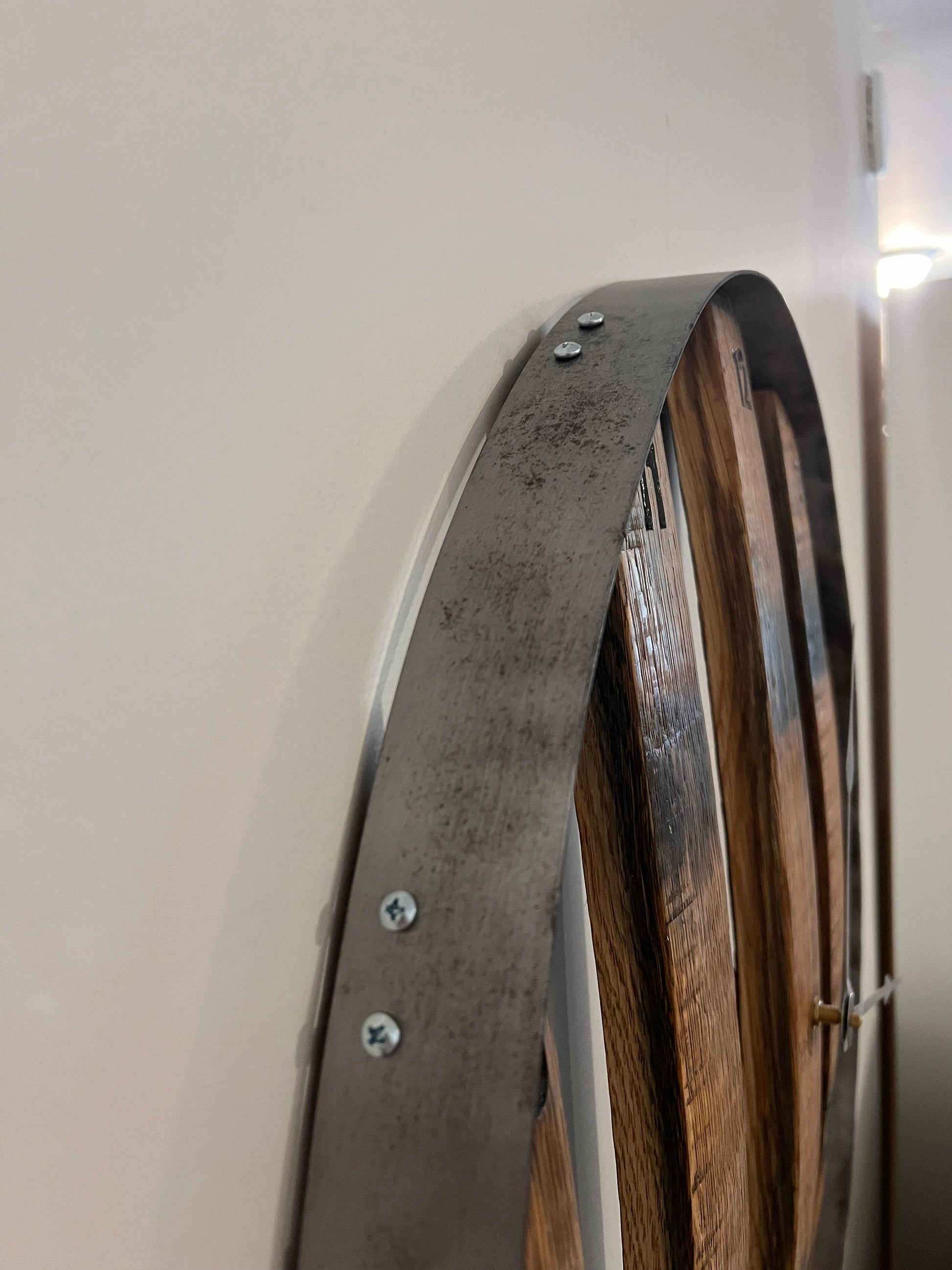 Whiskey Barrel Stave wall clock