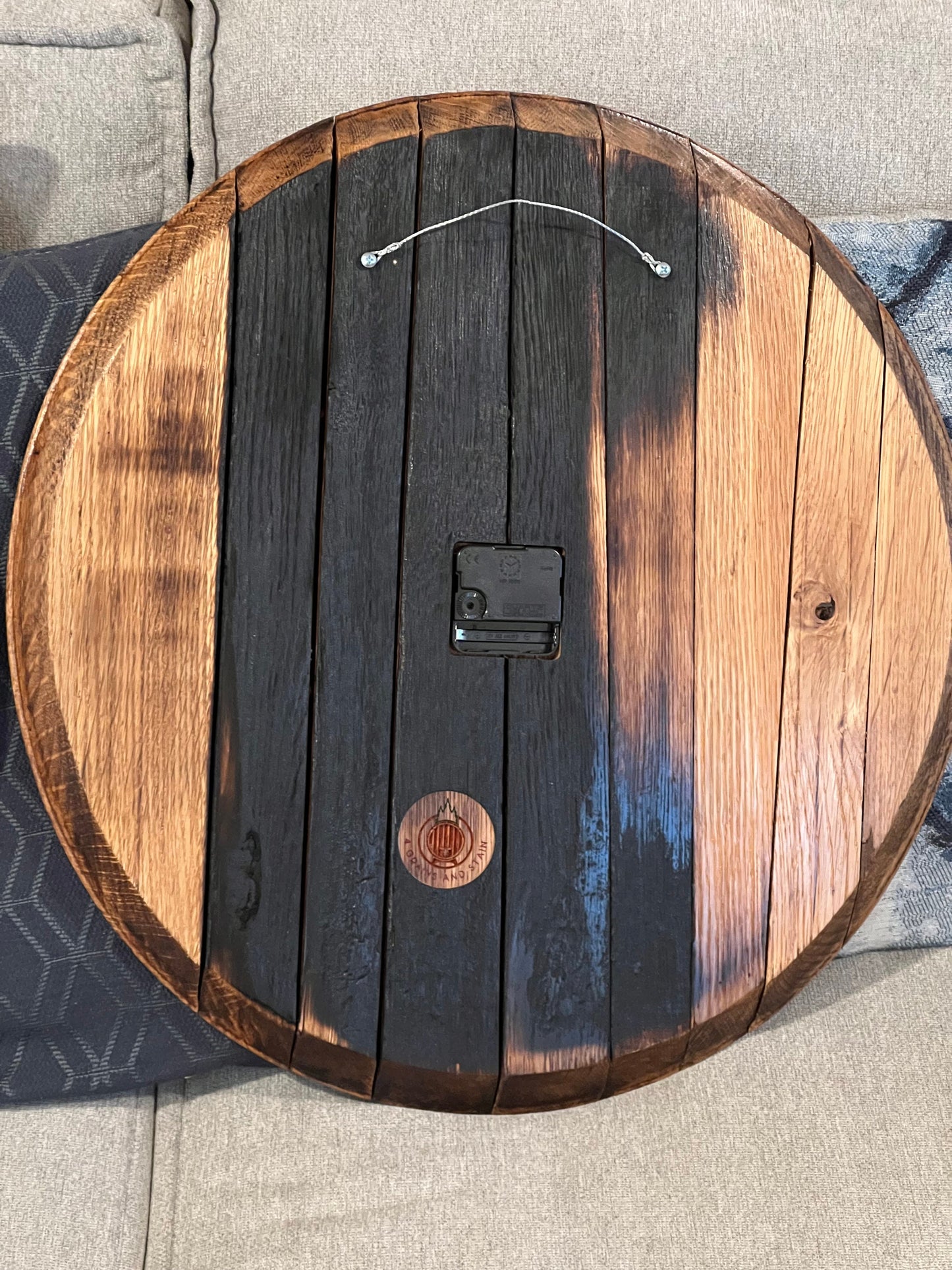 whiskey barrel top clock, bourbon blantons bulleit makers mark elijah craig knob creek wild turkey old forester eagle rare old rip van winjkle basil hayden evan williams buffalo trace