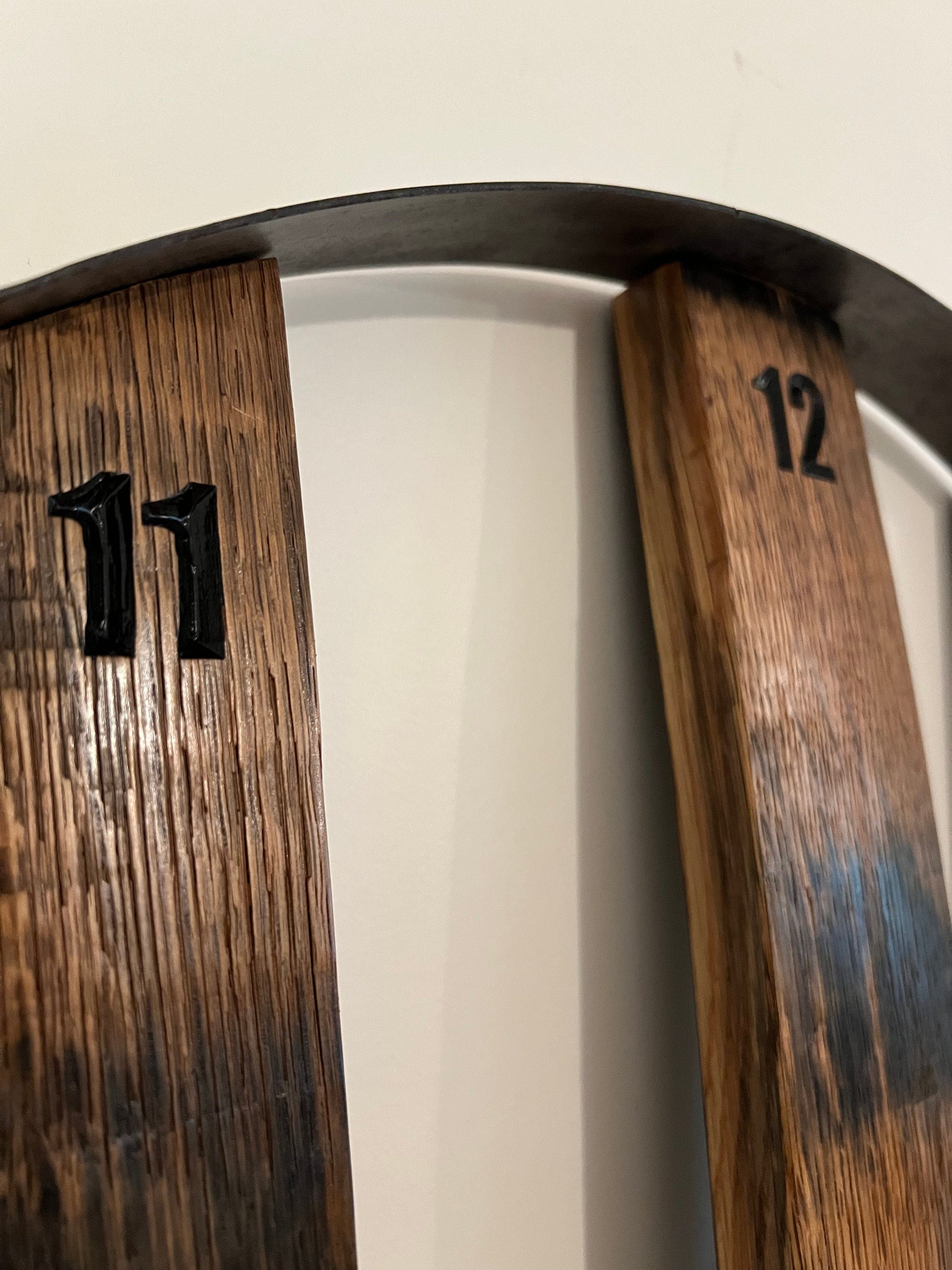 Whiskey Barrel Stave wall clock