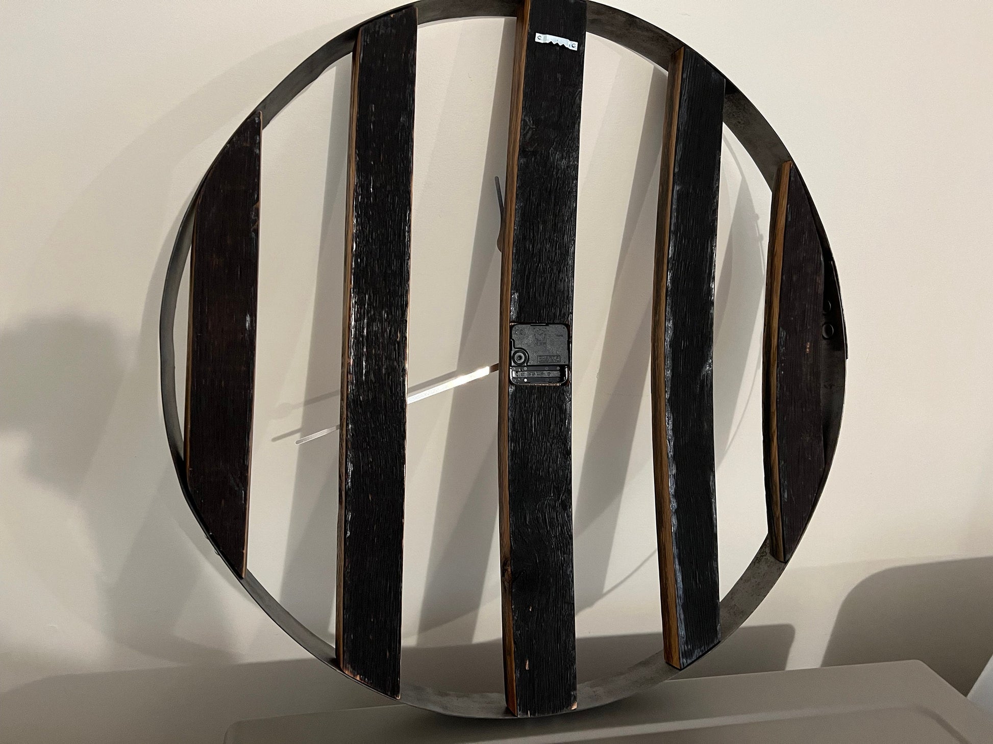 Whiskey Barrel Stave wall clock