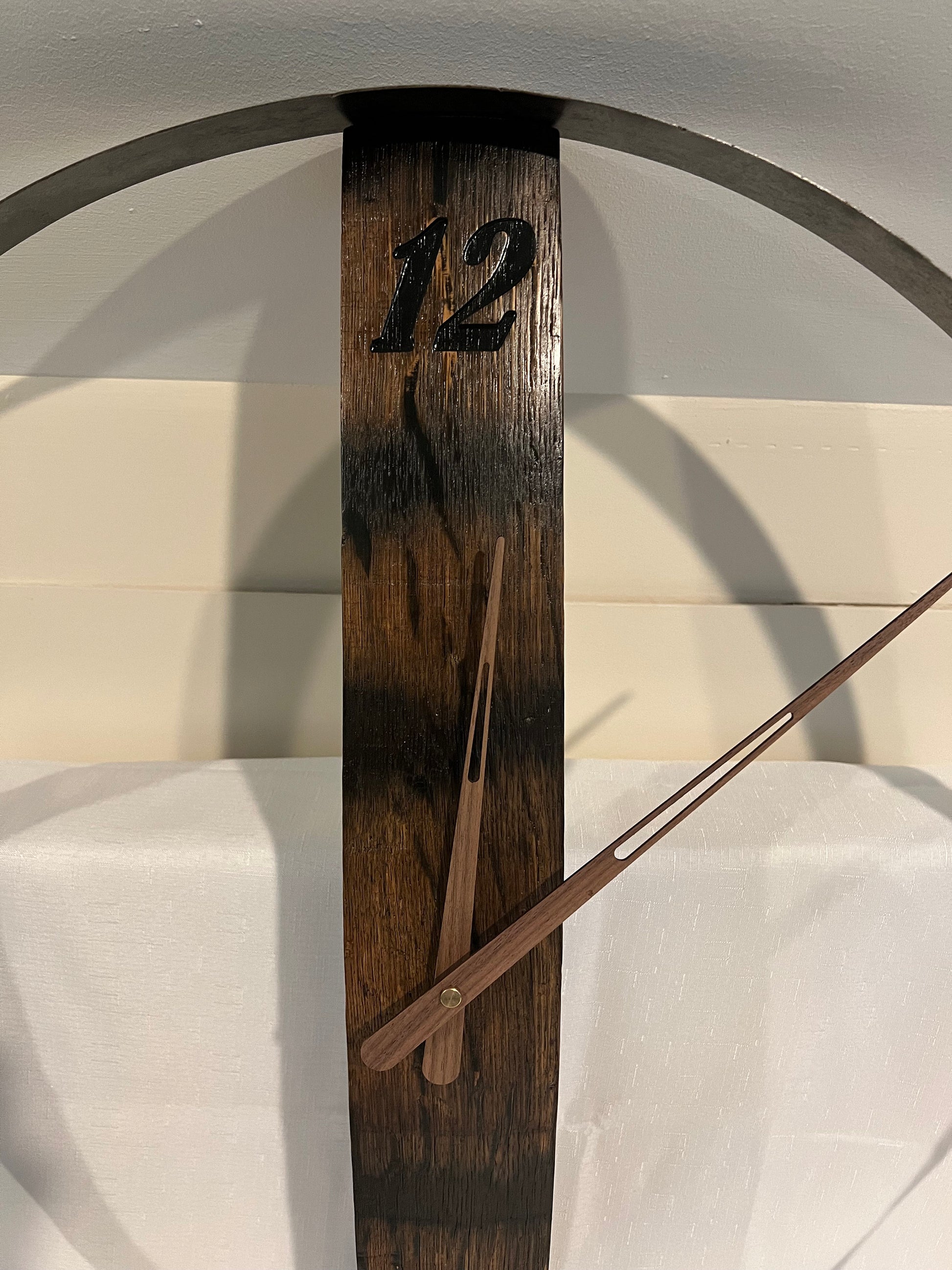 Wall Clock, bourbon barrel, whiskey barrel, 23 3/4&quot; diameter