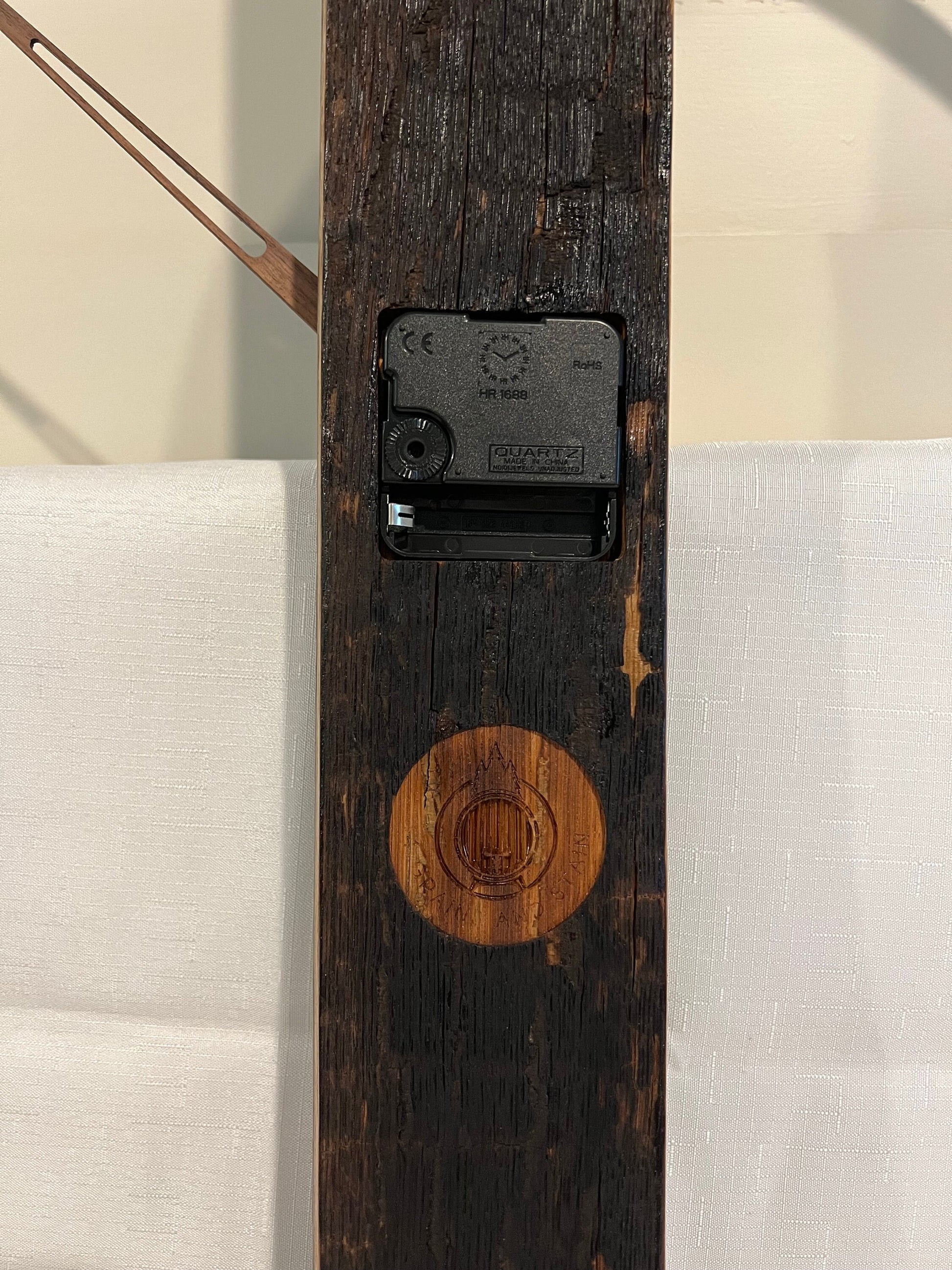 Wall Clock, bourbon barrel, whiskey barrel, 23 3/4" diameter