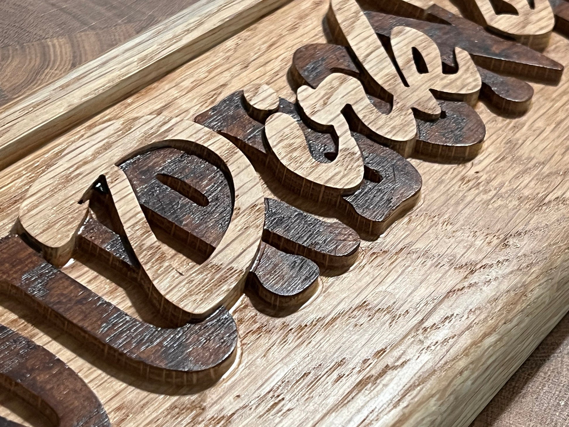 Bourbon Bar sign, personalized, oak wood