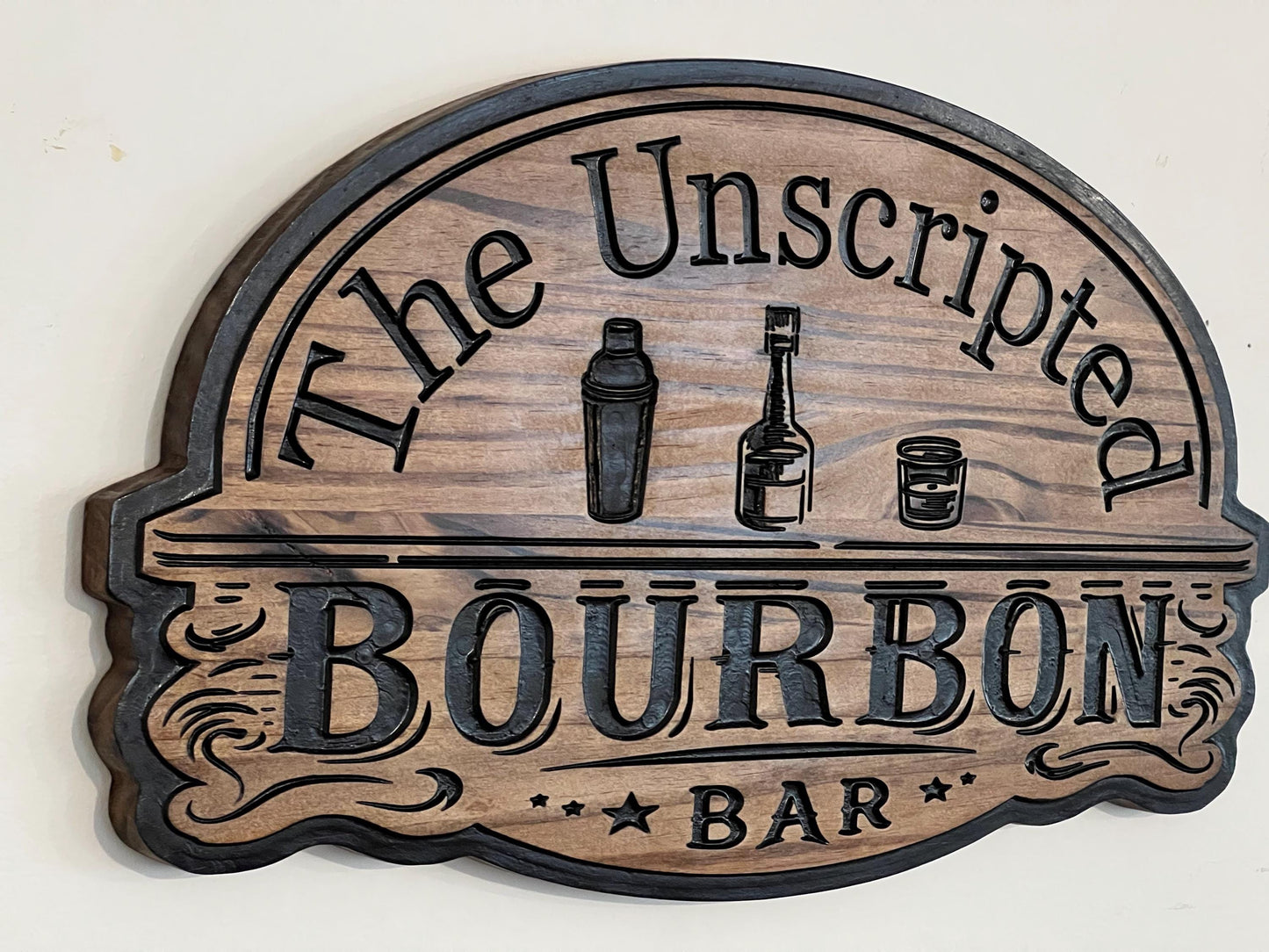 Personalized Wooden Bourbon Bar sign