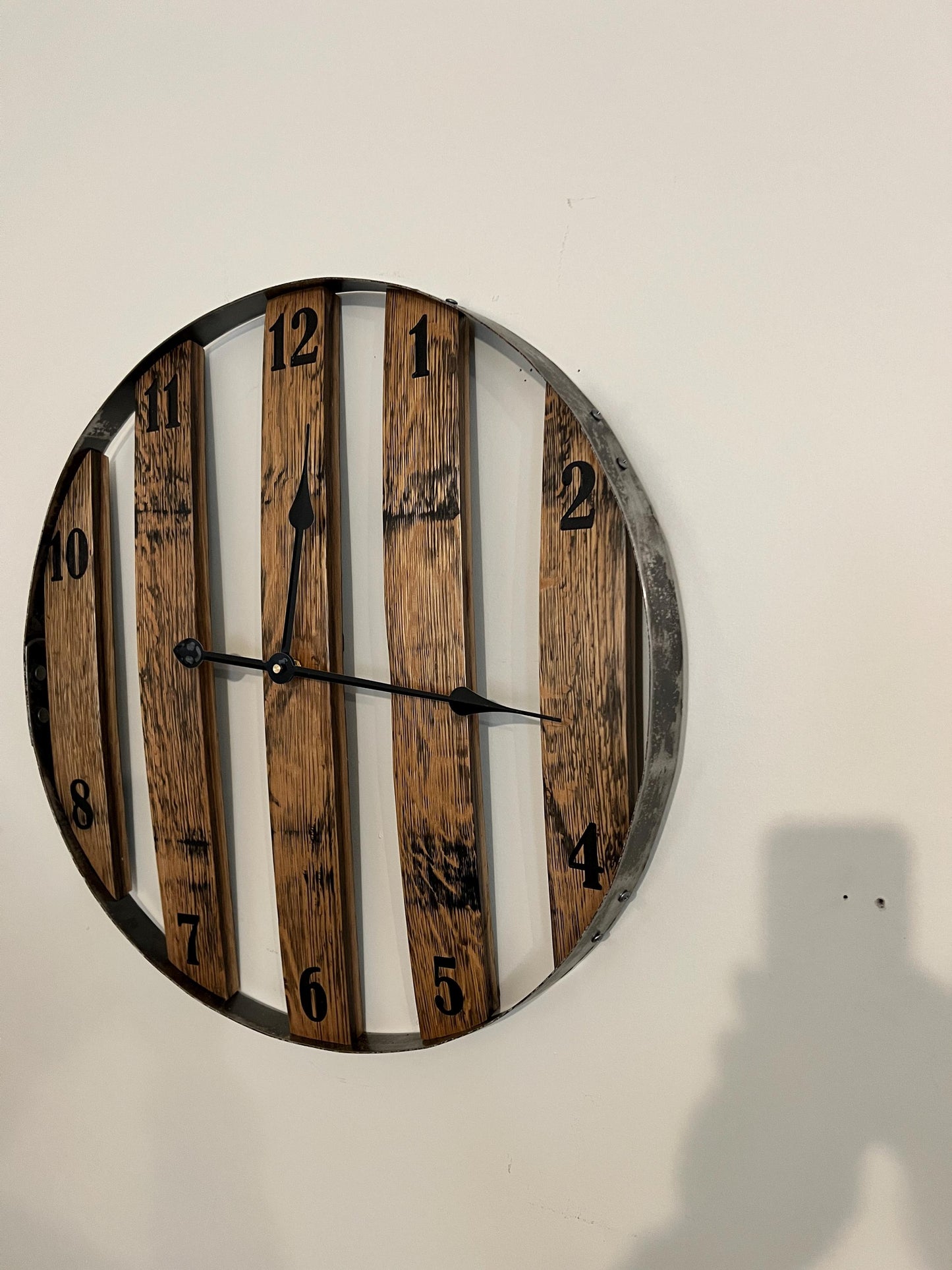 Whiskey Barrel Stave wall clock