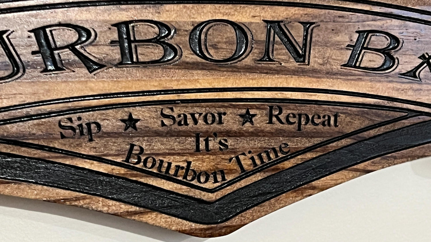 Personalized Wooden Bourbon Bar sign