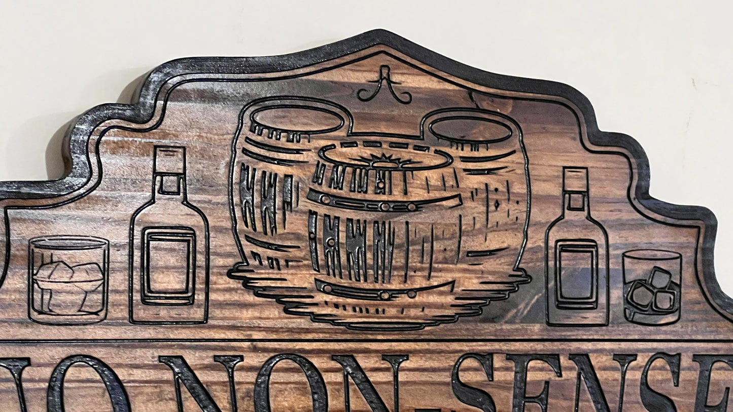 Personalized Wooden Bourbon Bar sign