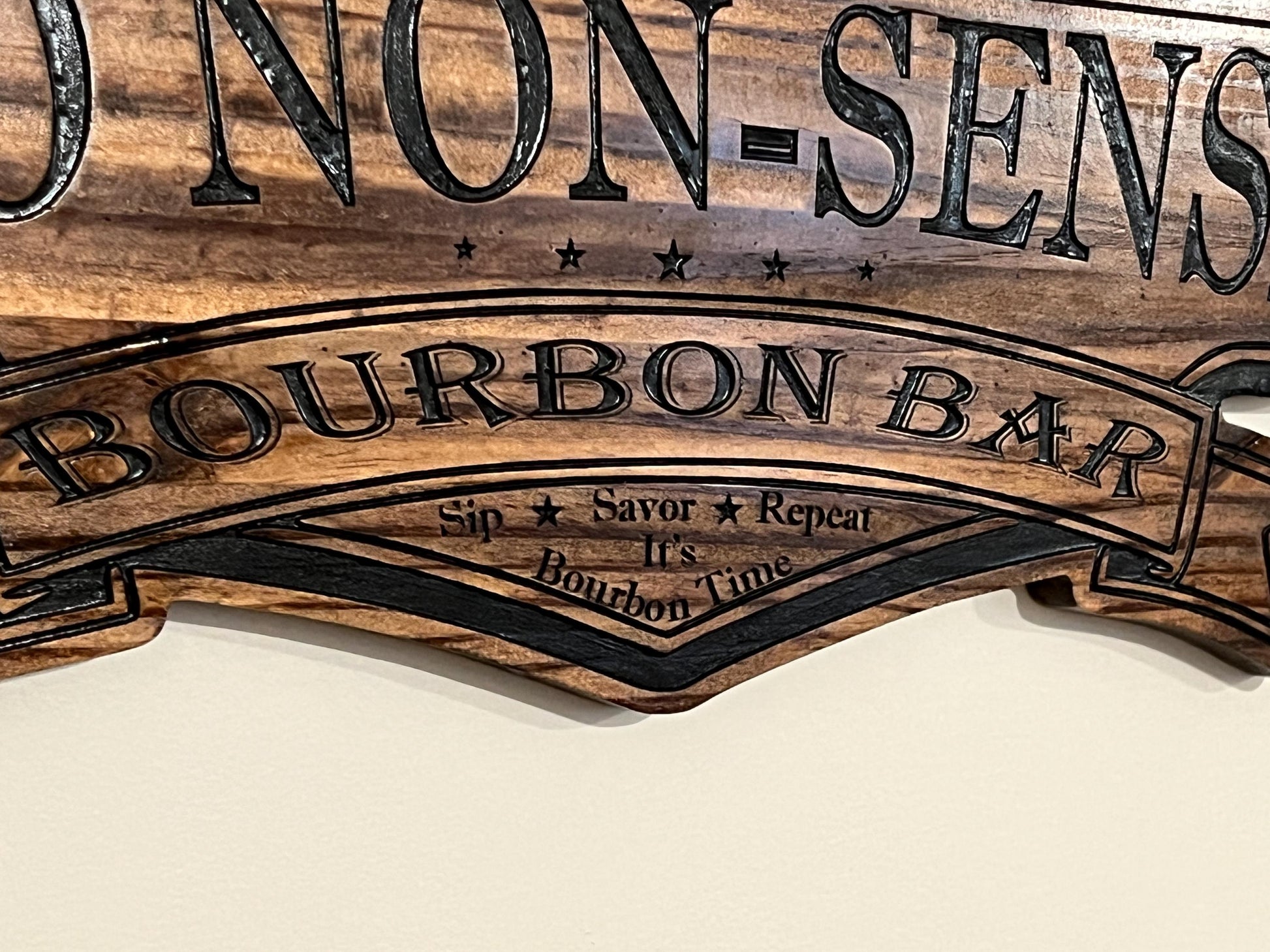 Personalized Wooden Bourbon Bar sign
