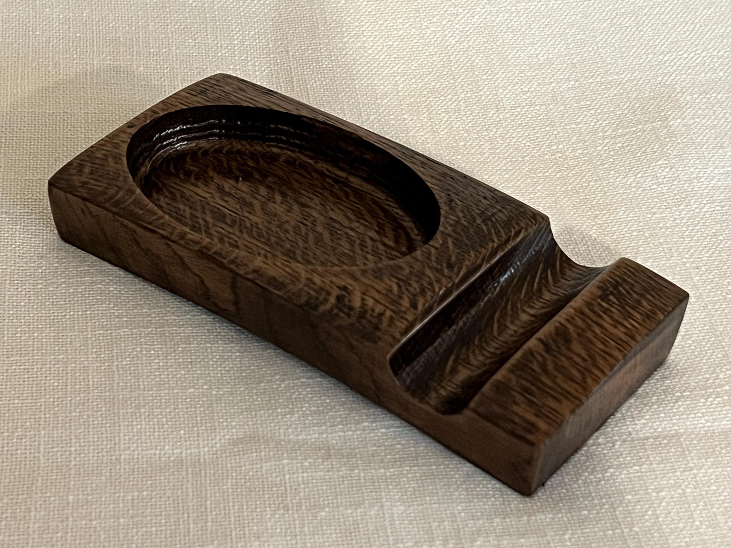 Bourbon Barrel Cigar Rest with Ashtray / Whiskey Barrel Ashtray