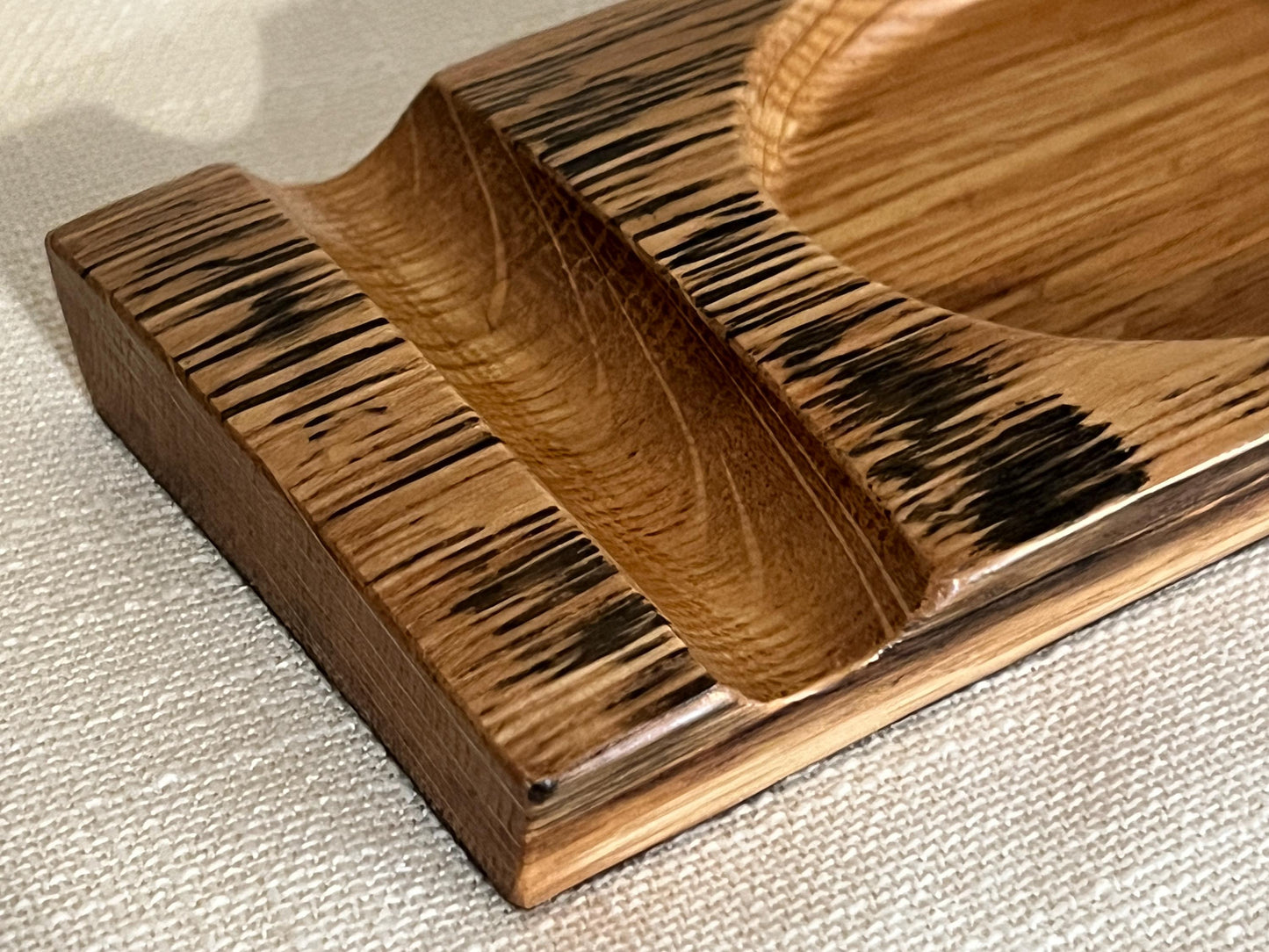 Bourbon Barrel Cigar Rest with Ashtray / Whiskey Barrel Ashtray