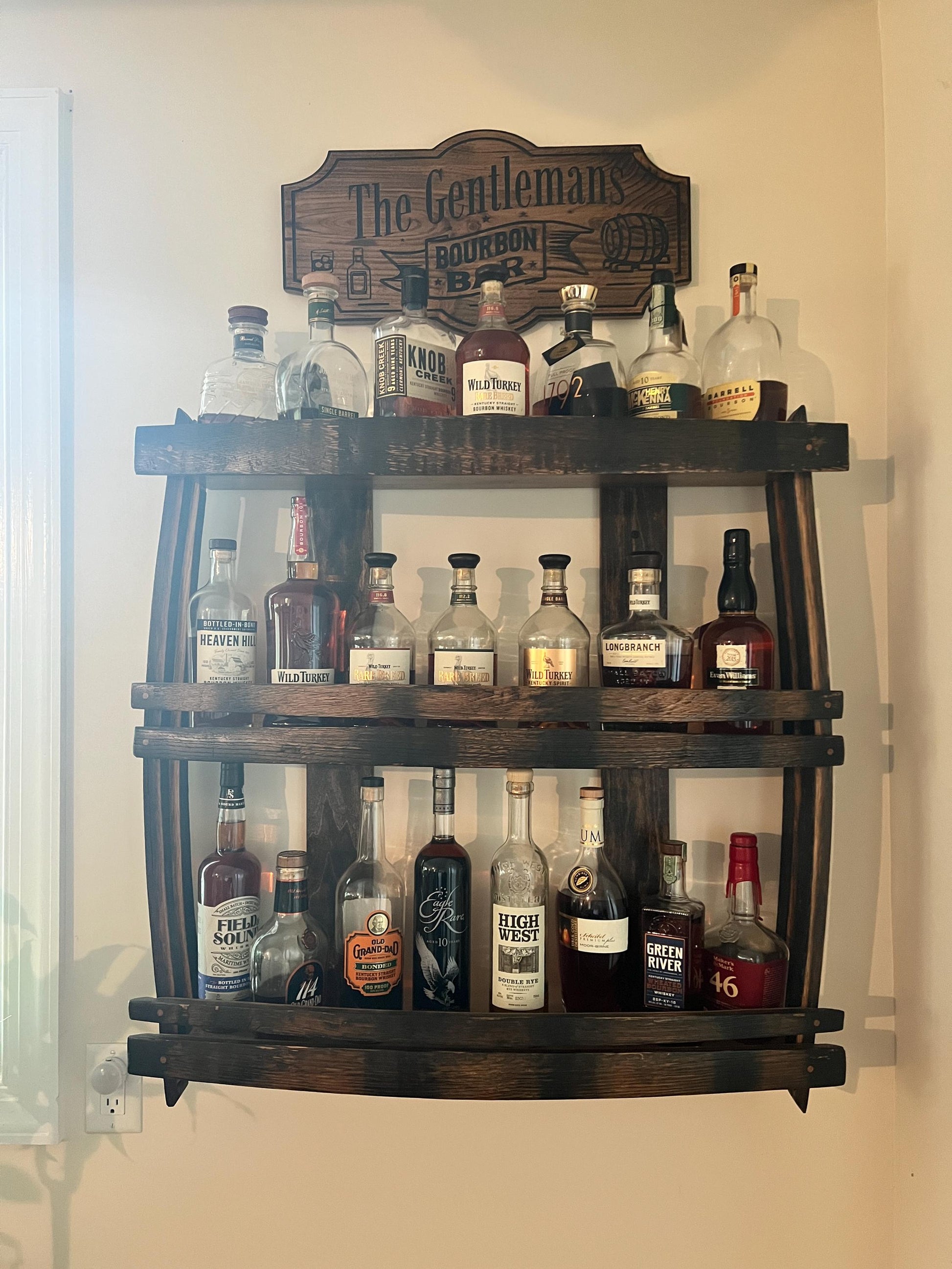 Personalized Wooden Bourbon Bar sign 22x11