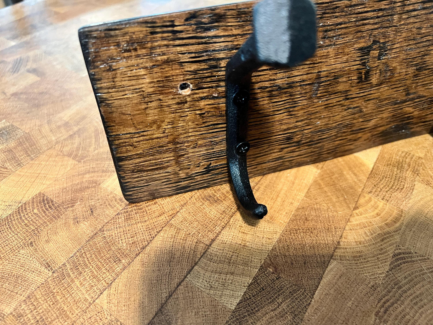 Bourbon Barrel Stave Coat Rack, 35in