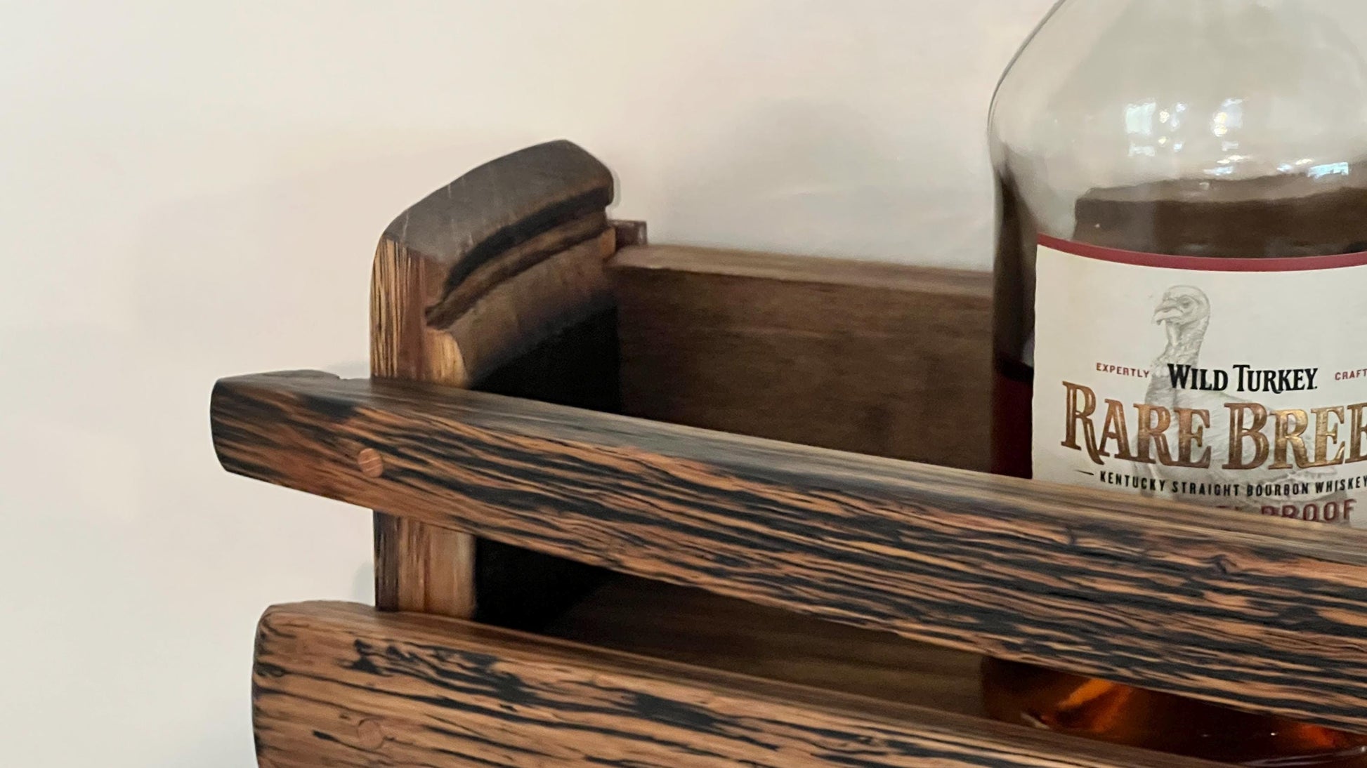 Bourbon Barrel Stave Liquor Bottle Shelf