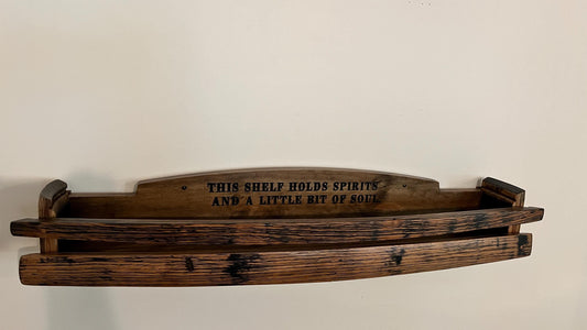 Bourbon Barrel Stave Liquor Bottle Shelf