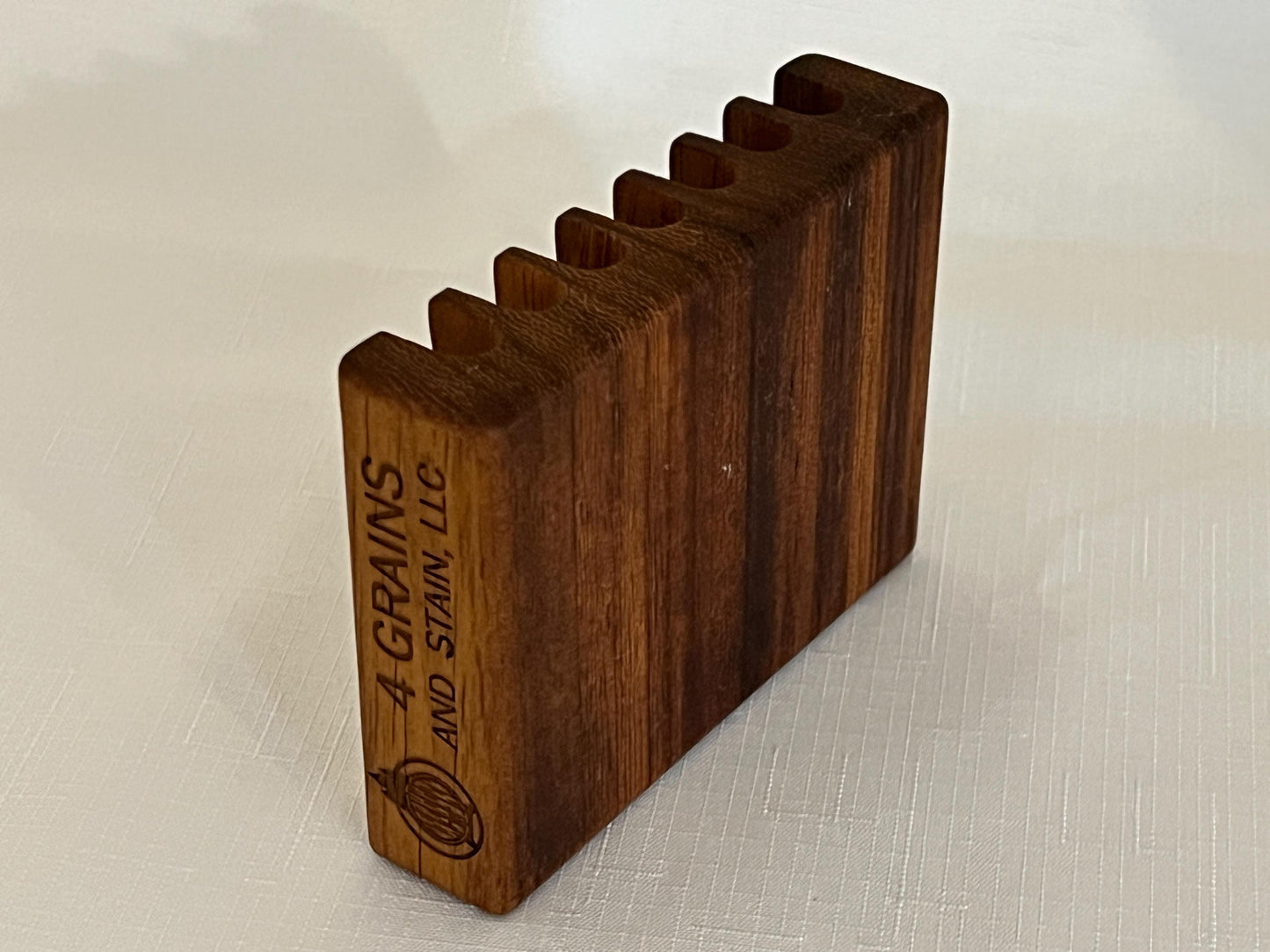 Wooden Soap Dish, natural wood, African Teak (Iroko), 4 1/4" wide, self-draining