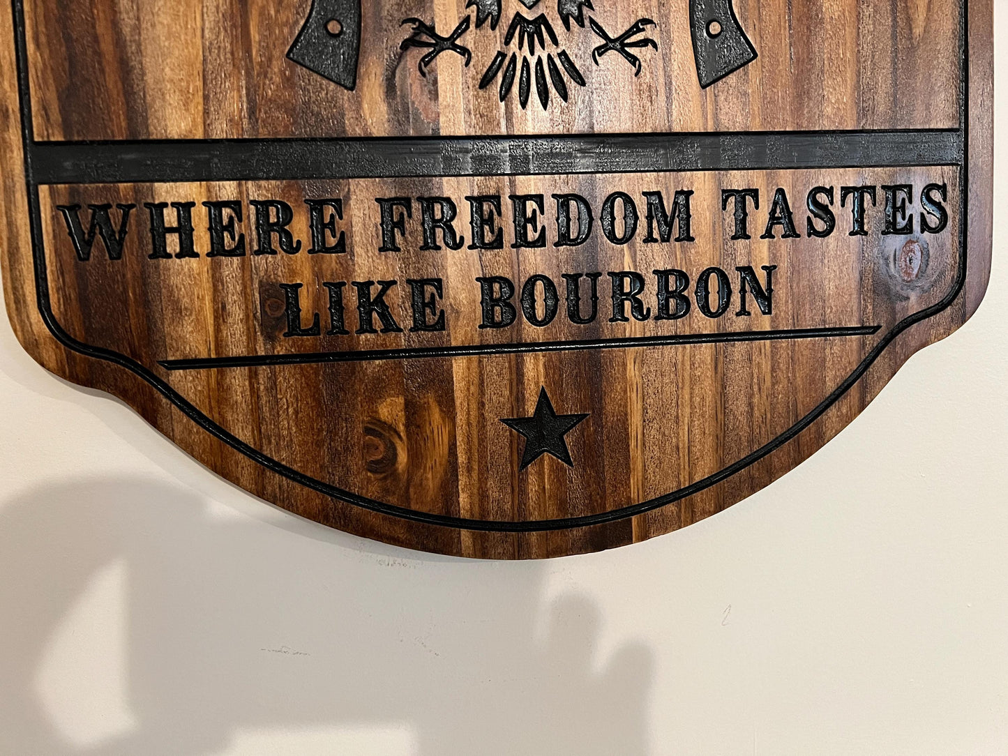 Patriotic Bourbon Bar sign, Wood, 23x15, Personalized