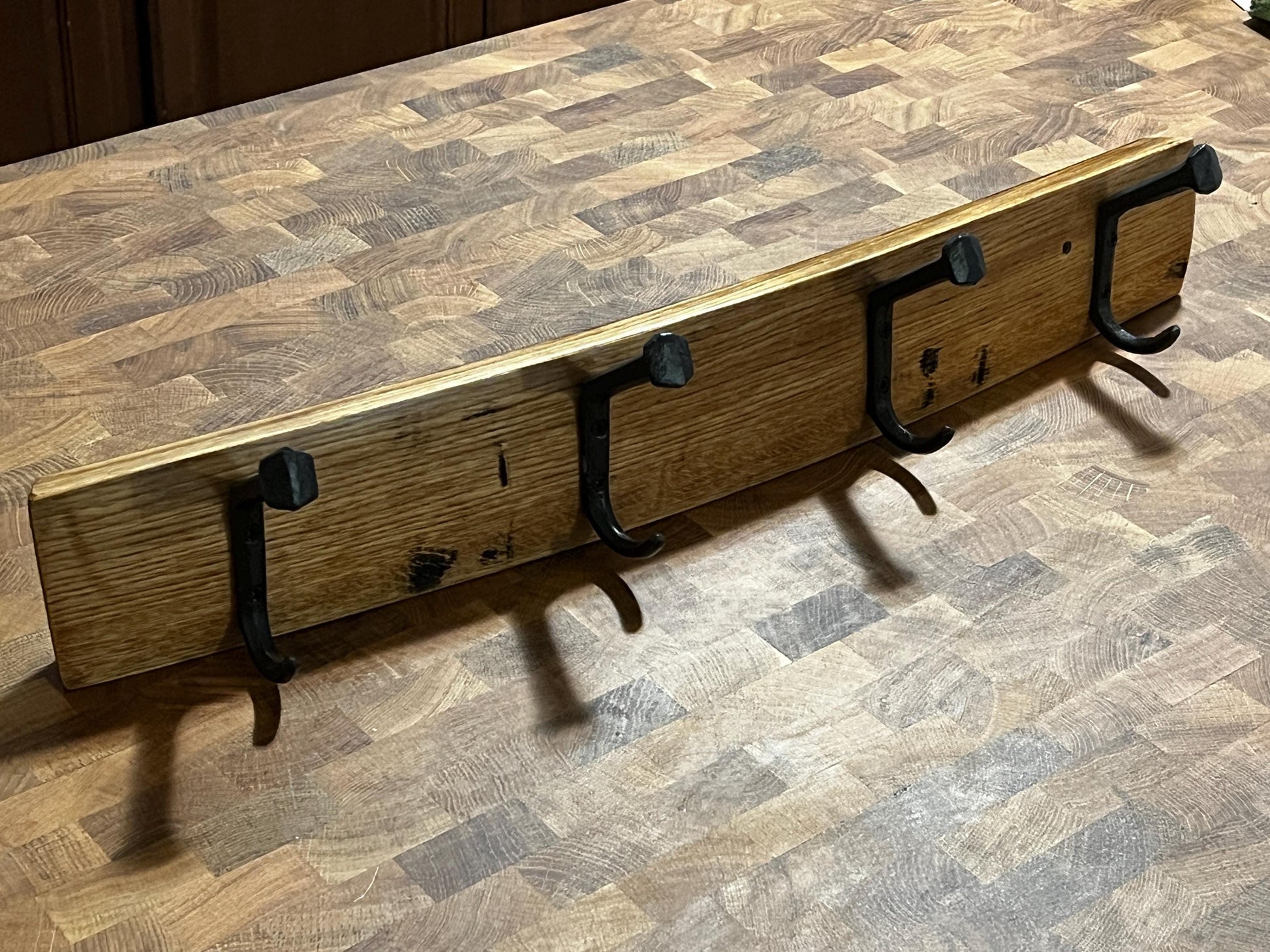 Bourbon Barrel Stave Coat Rack, 24in