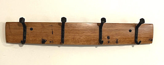 Bourbon Barrel Stave Coat Rack, 24in