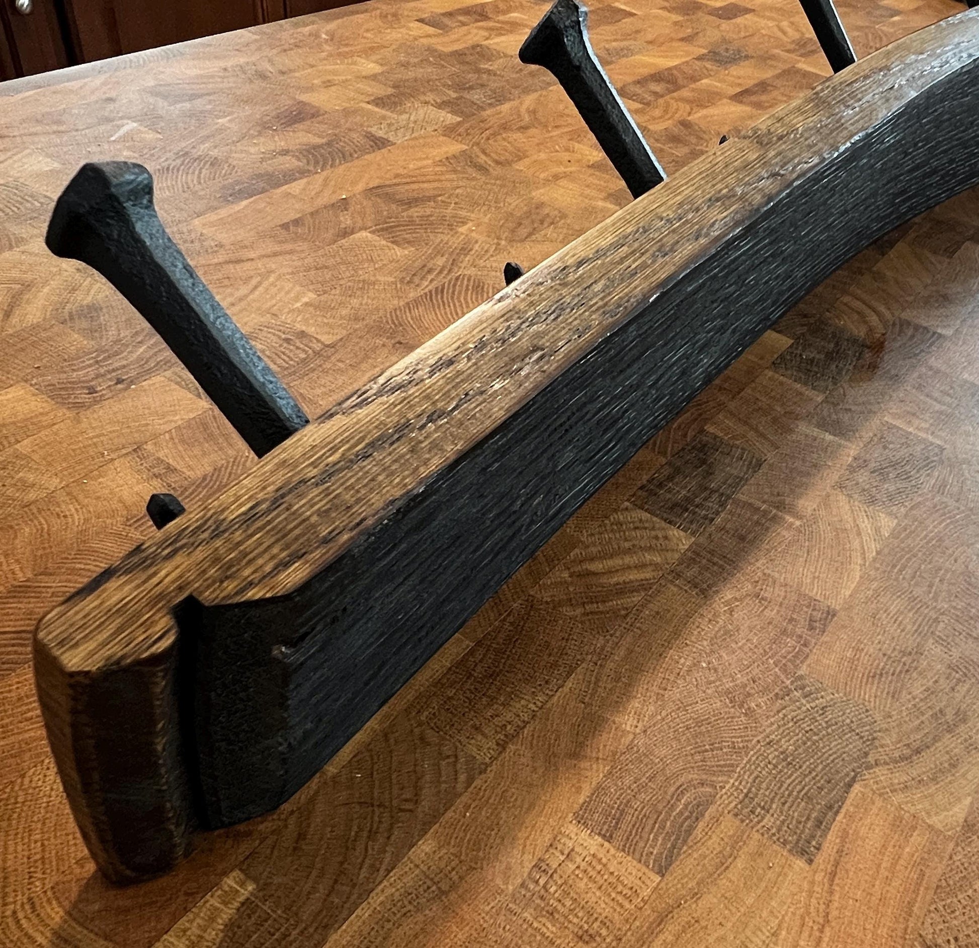 Bourbon Barrel Stave Coat Rack, 35in