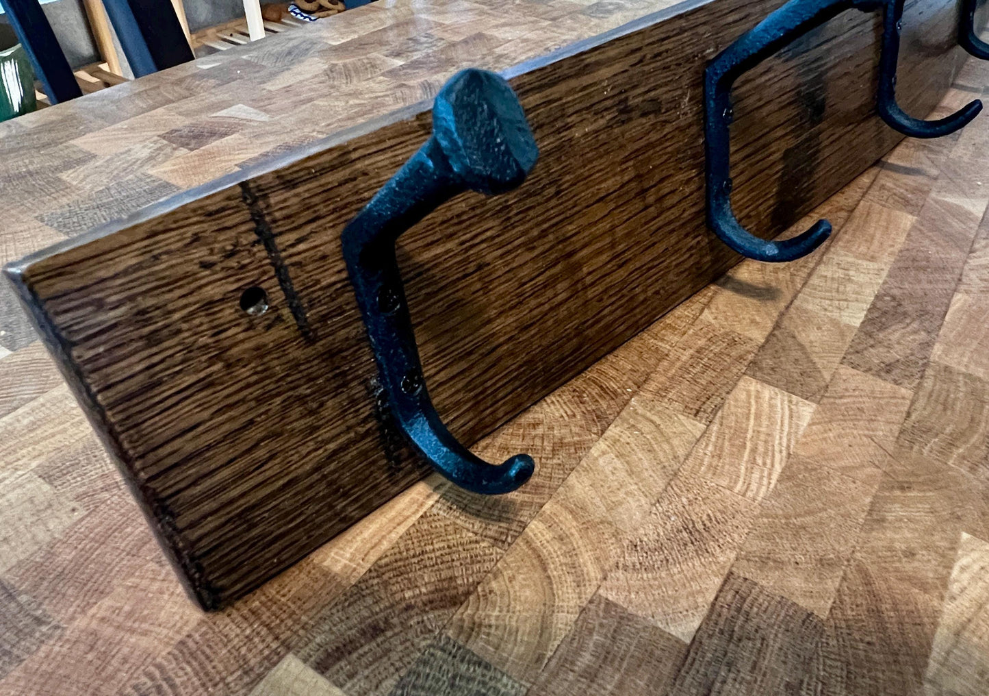 Bourbon Barrel Stave Coat Rack, 35in